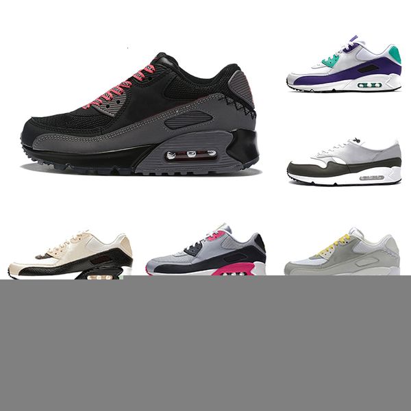 

90 микстейп черный мужчины мужские кроссовки лазерная фуксия неоновые акценты бледная слоновая кость женщины спортивные тренеры классический