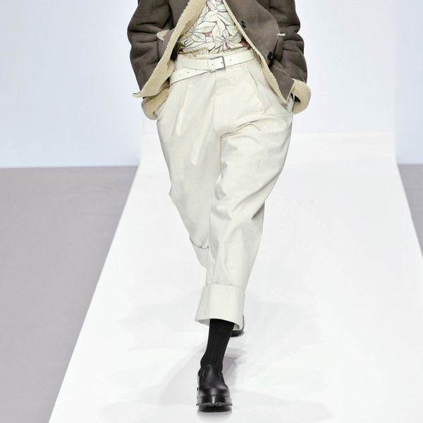 

новый дизайнер женщины повседневные брюки высокая талия прямые брюки ноги мода свободные aankle длина брюки, Black;white