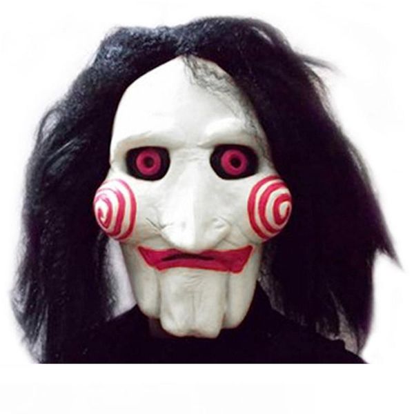 

movie saw chainsaw massacre jigsaw puppet masks latex creepy halloween gift full mask scary prop party cosplay supplies