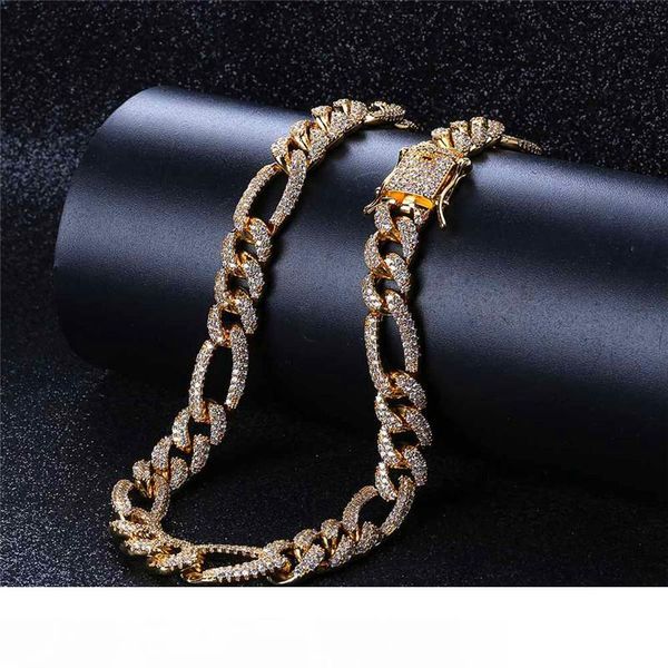 

men hiphop necklaces designer fashion cubic zirconia necklaces hip hop jewelry 18k gold plated, Silver