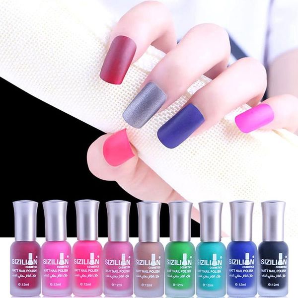 

12ml metallic satin matte nail polish holographic long tool quick art lasting gel polish nail lacquer dry art manicure z5m7