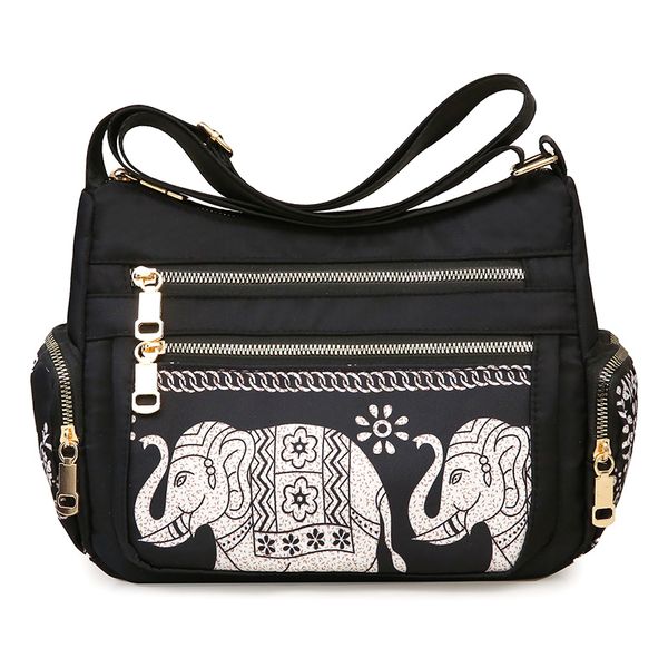

crossbody большие сумки классический мультфильм pattern nylon женщины большие сумочек водонепроницаемая плечо путешествия леди больше карман
