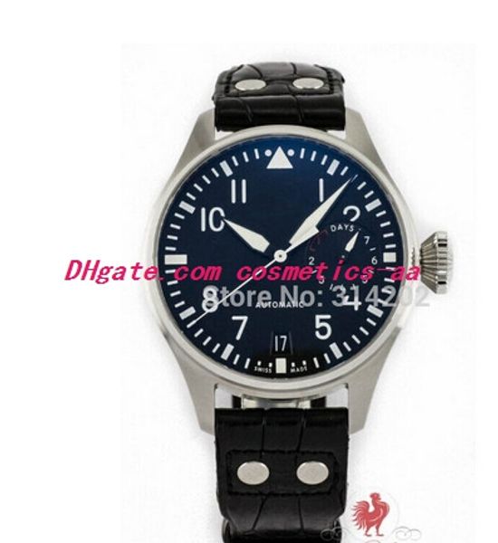 

2019 luxury watches new 5004.01 blue dial black leather strap automatic date men's watches watch, Slivery;brown