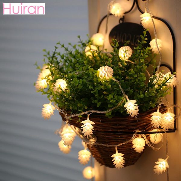 

huiran pine cones merry christmas led lights outdoor christmas decoration for home tree ornaments xmas dropshipping