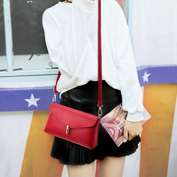 

women fashion pu crossbody shoulder bag tote ladies flap messenger handbag