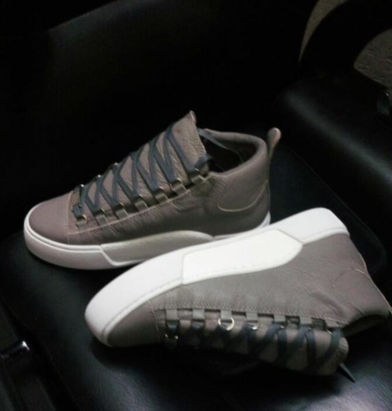 

new flat leather men genuine personality arena sneakers 38-46 high designer fashion brand up shoes shoes size lace flvdg, Black