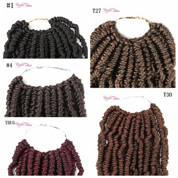 Paixão pré-torcido torção sintética crochet cabelo 14inch long crotchet tranças pré-loop bomba macia trança cabelo