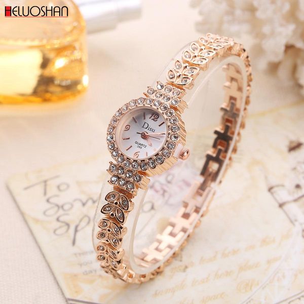 

new gold women bracelet watch luxury leaves shape alloy band quartz wrist watches women fashion luxury dress watches reloj mujer, Slivery;brown