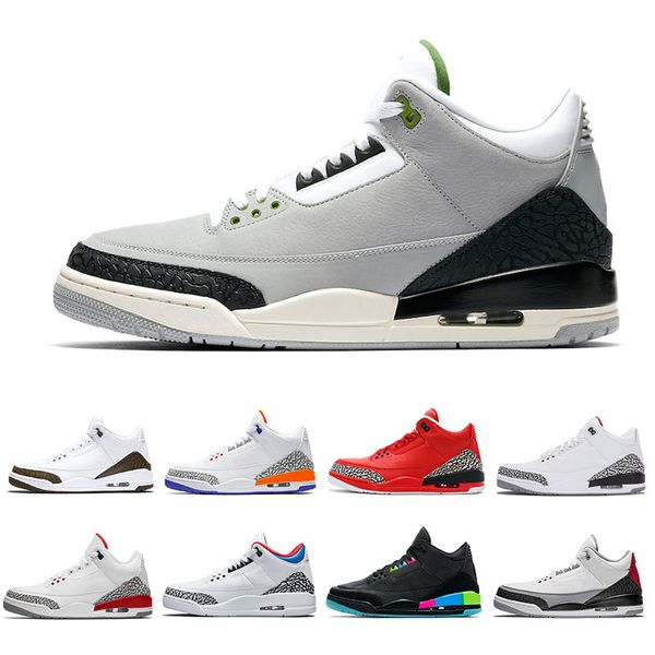 

Nike Air Jordan Retro Shoes 3 3s Мужская баскетбольная обувь Mocha Благотворительная игра Pure White И