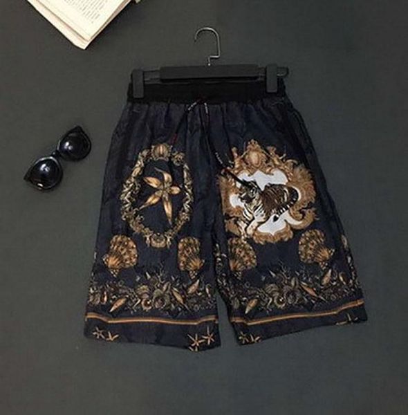 

mens designer beach shorts brand men casual loose shorts pants fashion print mens knee length shorts 3 styles size m-2xl, White;black