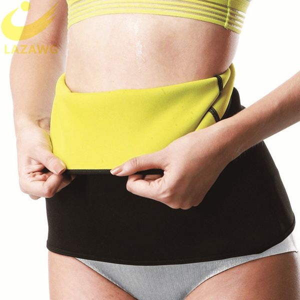 

lazawg women waist cincher sweat belt neoprene waist cincher gym workout sauna sweat girdle tummy control fat burn corset, Black;white
