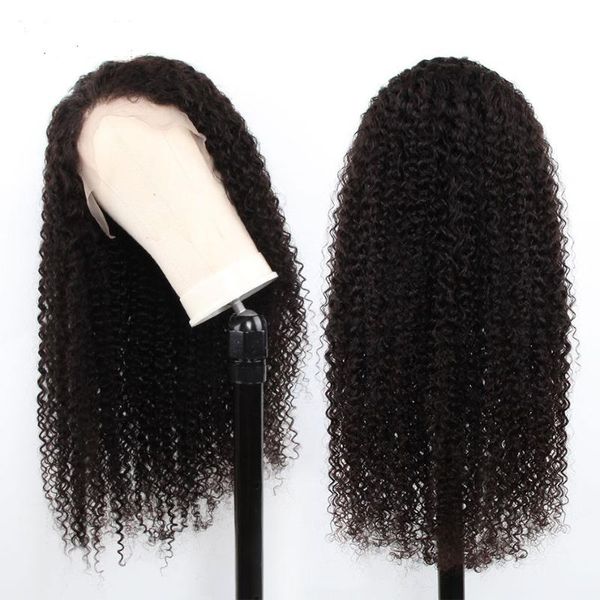 

kinky curly wigs for women brazilian lace wigs 150%density human hair 13x4 women kinky curly lace front human hair, Black;brown