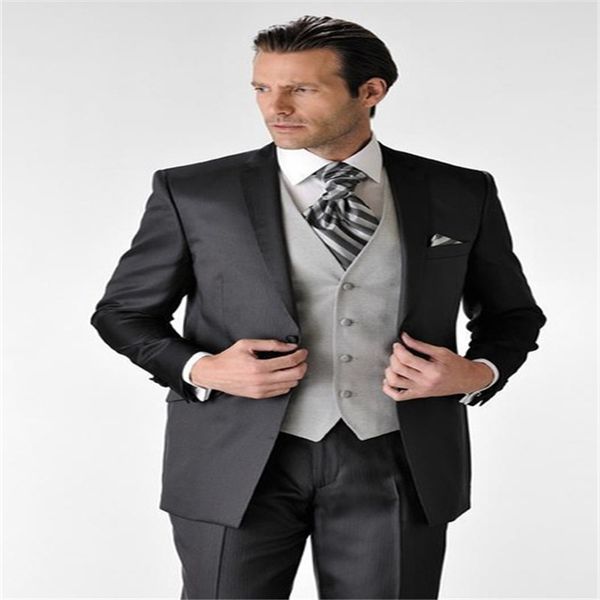

fashion gun collar black suit a button the groom's wedding suit/man suit/boyfriend suit (jacket + pants + vest tie, White;black