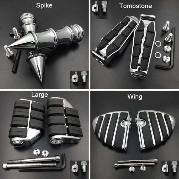 

rear foot pegs fit for vulcan 800 900 2000 classic custom motorcycle passenger footpeg billet aluminum rubber chrome