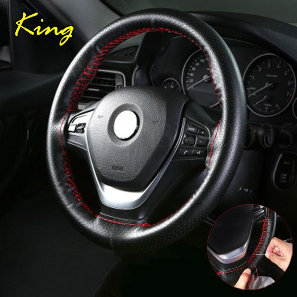 

diy genuine leather 38 cm car steering wheel covers accessories for 500 bravo ducato grande punto linea panda punto stilo