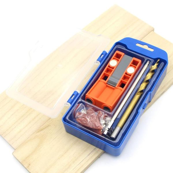 

oblique hole locator drill bit woodworking pocket hole jig kit angle drill guide set puncher diy carpentry tool with box
