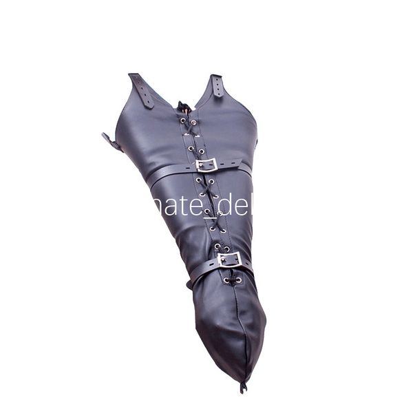 

black style) hands bondage bag(lace-up kit restraints fetish adjustable lockable belt with leather arms toy eodgu