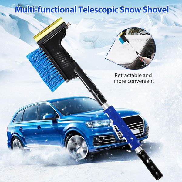 

car aluminum snow shovel winter auto car vehicle snow ice scraper snowbrush shovel removal brush winter tools brush