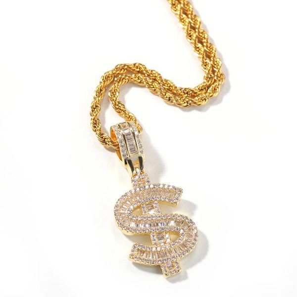 

europe hip hop zircon plated gold personality number sign trend pendant necklace men party favorite jewelry accessories gift, Silver
