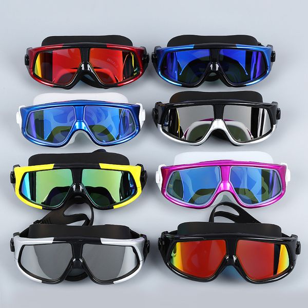 

whale swim goggles len polycarbonate anti-fogging anti-uv swim glasses with big frame for training swimming 8 colors