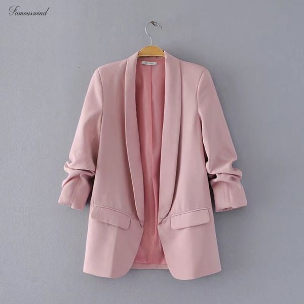 

jacket new outerwear women elegant 5 color fashion pocket office casual fashion drop shipping good quality, Black;brown