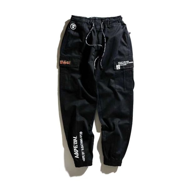 

wholesale camouflage men's cargo pants full length 2019 spring multy camo hip hop gzk pants men women streetwear toursers men 2 colors, Black