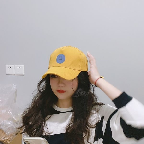 

smiling face children all-match fashionable baseball cap baseball cap summer and summer sun hat, Blue;gray