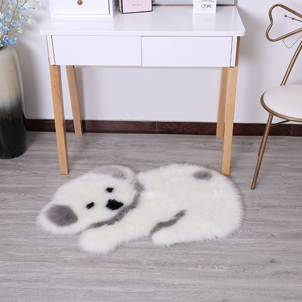 

60x90cm cartoon plush carpet penguin panda plush faux fur floor mat for living room bedroom cute kid's room home decor