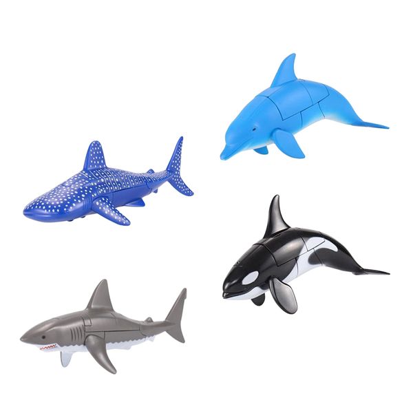 

4шт трансформация океана фигурки животных игрушки робот развивающие игрушки