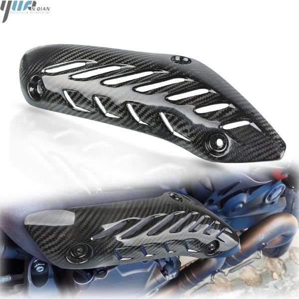 

motorcycle carbon fiber muffler pipe exhaust heat shield cover guard protector for 821 1200 2014-2017 2015 2016