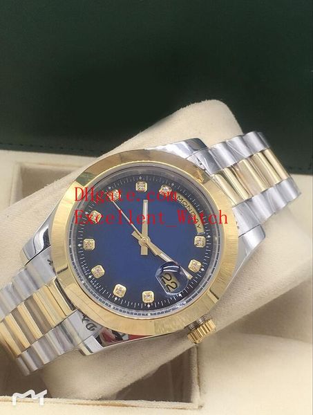 

6 sell the new mens watches 41 mm 128239 118208 118239 118206 218238 date president 18k yellow gold diamond dial asian 2813 automati, Slivery;brown