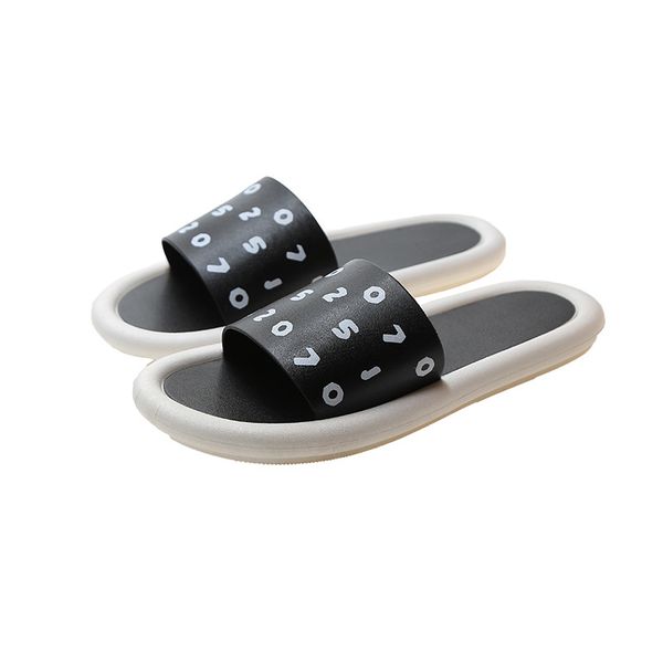 

summer couple cute indoor slippers bathroom men sandals and slippers bathing sauna swimming pool l size 36-45, Black