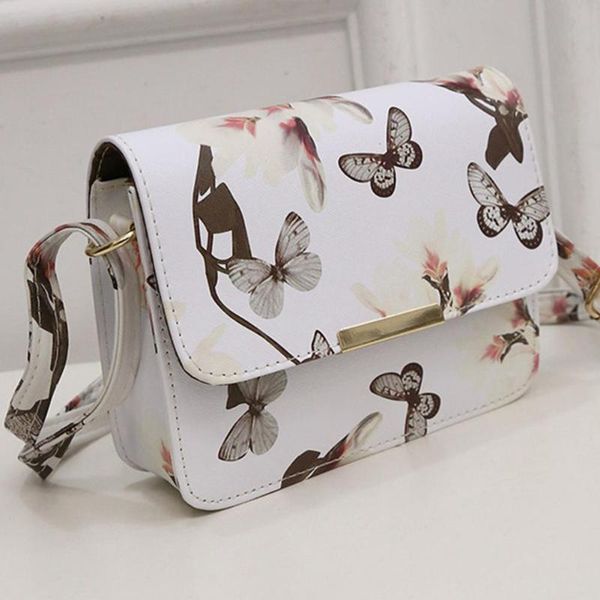 

pinshang women small square shoulder bag butterfly flower pu leather lady crossbody messenger bag
