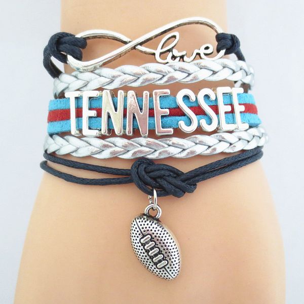 

jewelry infinity love tennessee football team bracelet friendship bracelets b09075, Golden;silver
