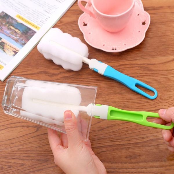 

new soft sponge easy cleaning brushes for bottle glass and cup kitchen washing scrubber tool household accessories