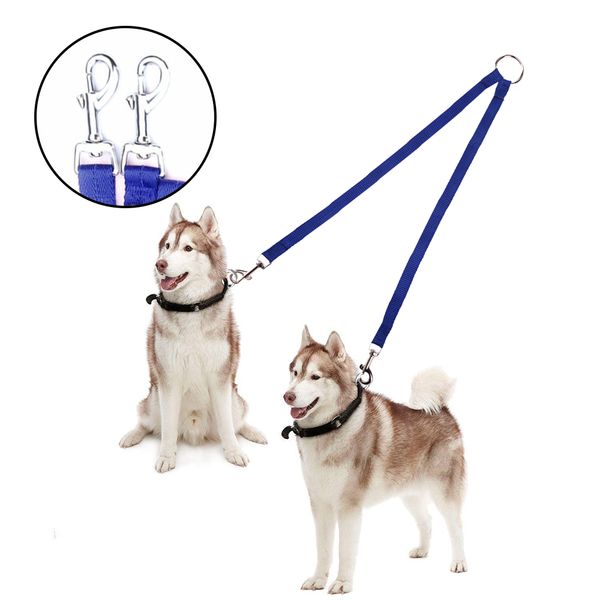

walk 2 two dogs leash double twin lead walking leash d15