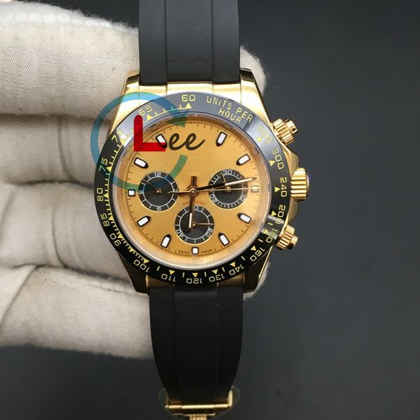 

12 colors men watch mechanical automatic wristwatch silicone strap ceramic bezel sapphire 116518 dive watches 40mm, Slivery;brown