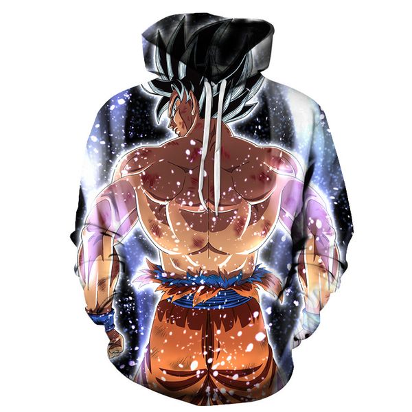 

super muscle fighting goku 3d print hoodies band hoodie men women pullover tracksuit sweatshirts jackets autumn, Black