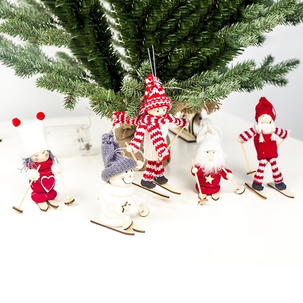 

5 pcs christmas figurine toy christmas tree ornaments kids gifts toy