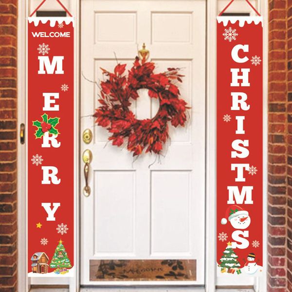 Festival Banner Christmas Decor Christmas Door Hanging Couplet