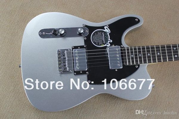 

new arrival handed silver grayfingerboard custom electric guitar in stockr