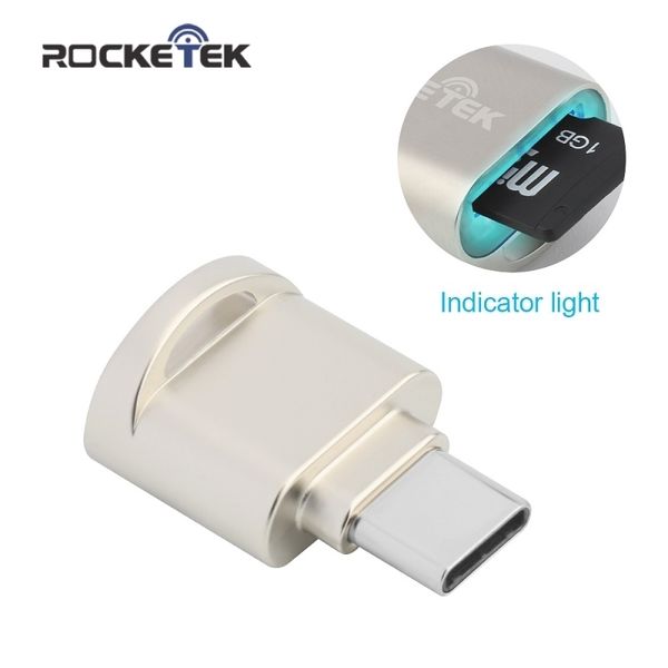 

rocketek type c usb 2.0 aluminum otg phone multi memory card reader mini adapter cardreader for micro sd/tf microsd laptop