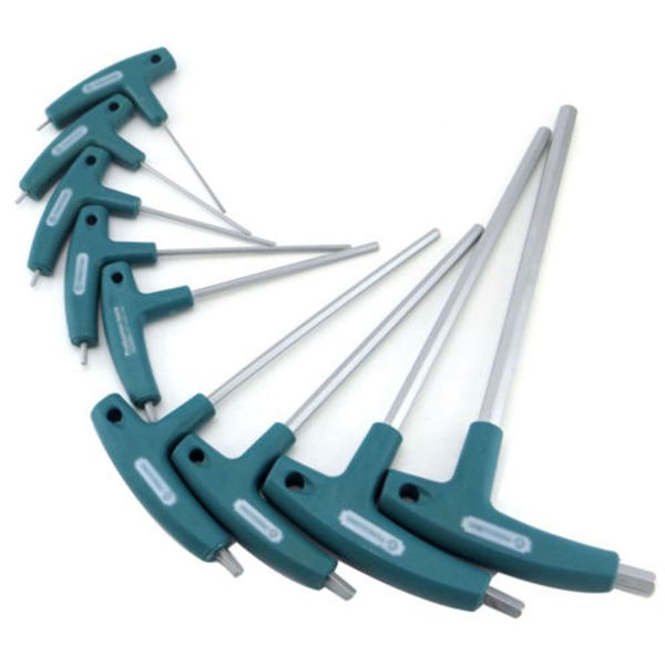 

1 piece plastic+crv 1.5~10mm hex key t shaped wrench inner six angle screwdriver