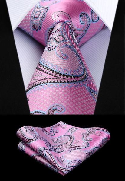 

necktie handkerchief set party wedding classic fashion pocket square tie new paisley pink mens gift tie woven silk tp947k8s, Blue;purple