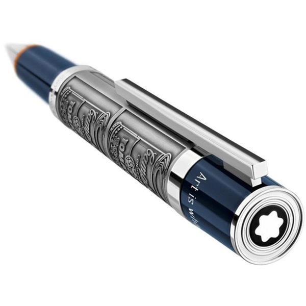

luxury pen mb branding limited special edition andy warhol reliefs barrel ballpoint pen writing office school supply ball pens, Blue;orange