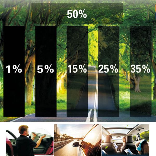 

50*300cm car home window glass tint tinting film roll with scraper for side window anti uv film transmittance 5% 15% 35% 50%