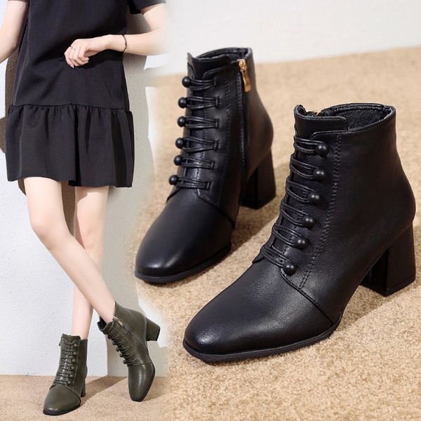 

women boots high heels women's rubber shoes rain zipper luxury designer booties ladies winter footwear boots-women stiletto, Black