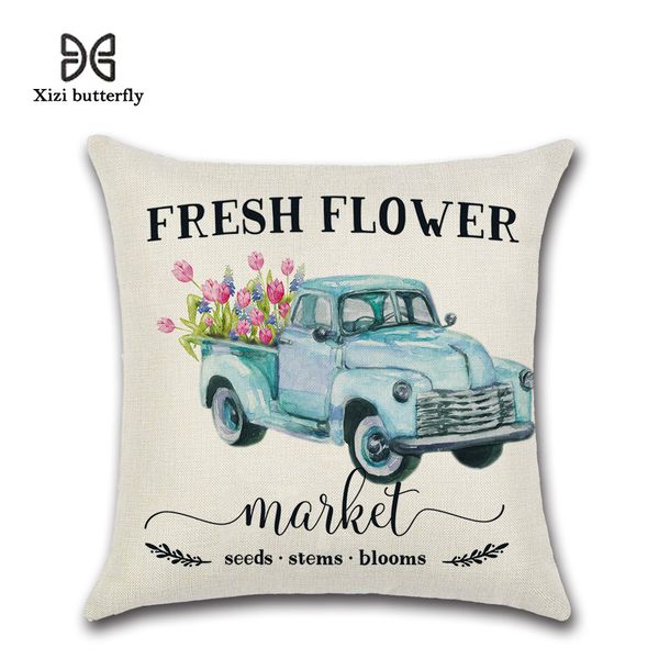

special for new farm harvest theme thanksgiving autumn season digital printing pillow cover linen home popular style fashion home decoration