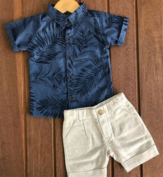 

2pcs toddler kid baby boy clothes t-shirt +shorts pants summer outfit set us, White