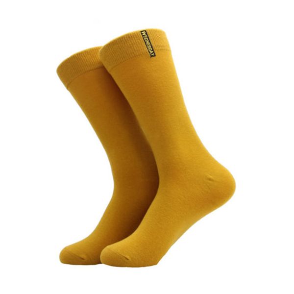 

men socks cool socks long compression socks colorful casual cotton fashion business party british style weekly solid color, Black